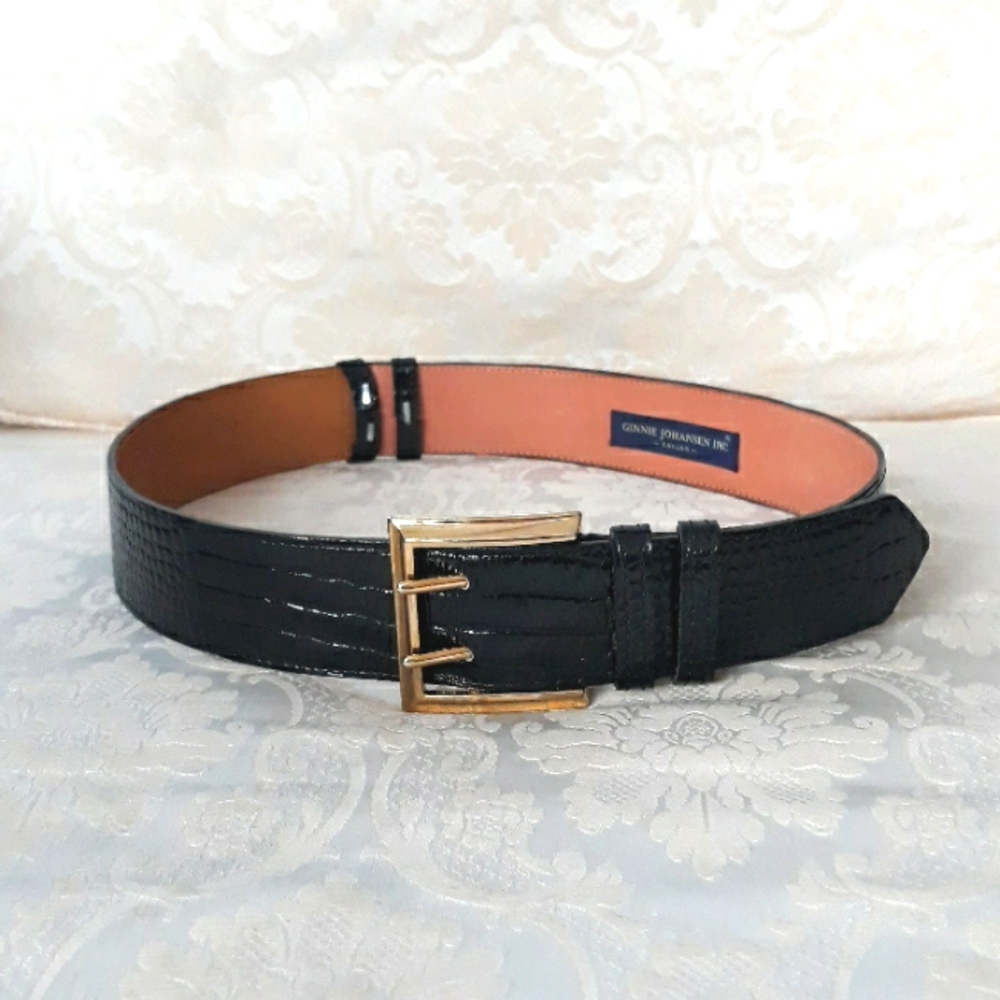 Ginnie Johnsen Inc. black leather belt